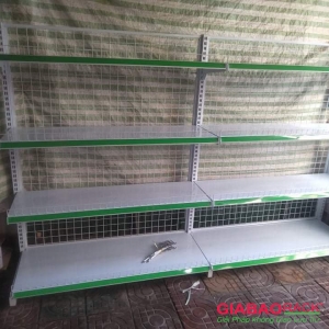 Kệ siêu thị đơn lưng lưới 