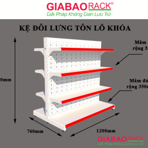 Kệ siêu thị đôi lưng tôn đục lỗ