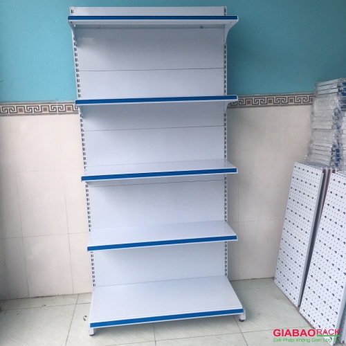 Kệ siêu thị đơn lưng tôn kín 