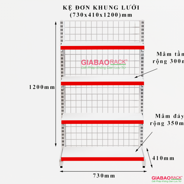 Kệ siêu thị khung lưới gồm gì ?
