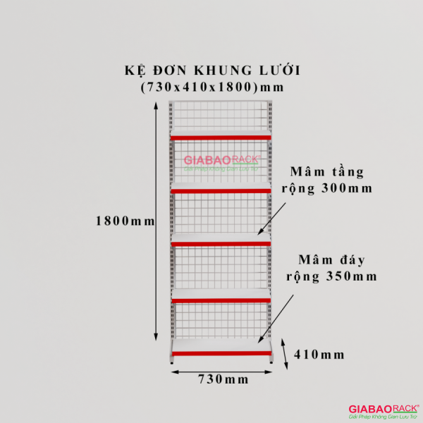 Kệ siêu thị khung lưới gồm gì ?