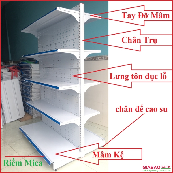 Kệ Siêu Thị Lưng Tôn Đục Lỗ