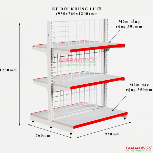 Kệ siêu thị khung lưới gồm gì ?