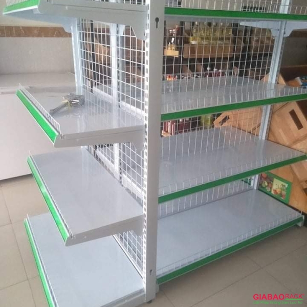Kệ siêu thị đôi lưng lưới 
