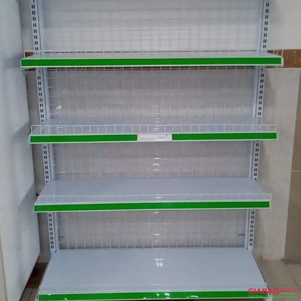 Kệ siêu thị đơn lưng lưới 
