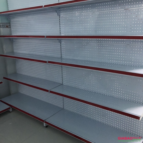Kệ siêu thị đơn lưng tôn đục lỗ