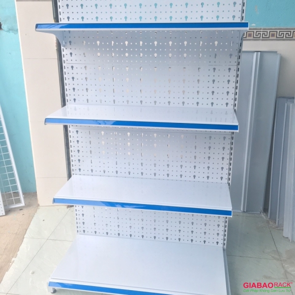 Kệ siêu thị đơn lưng tôn đục lỗ