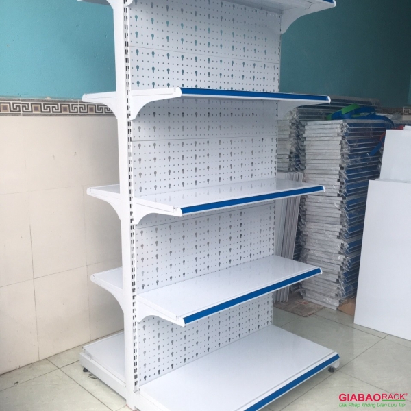 Kệ siêu thị đôi lưng tôn đục lỗ