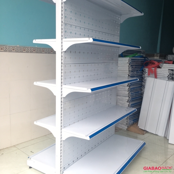 Kệ siêu thị đôi lưng tôn đục lỗ